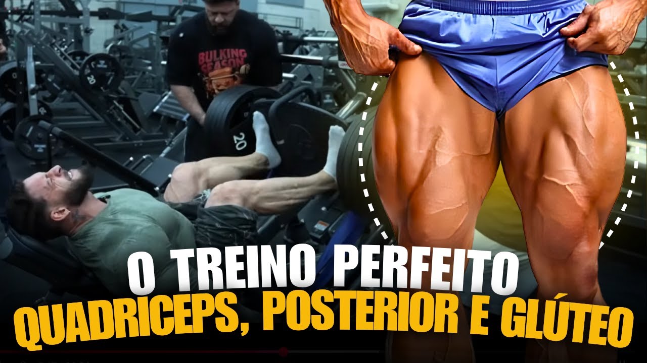 O MELHOR TREINO DE PERNA (quadriceps, posterior e gluteo)