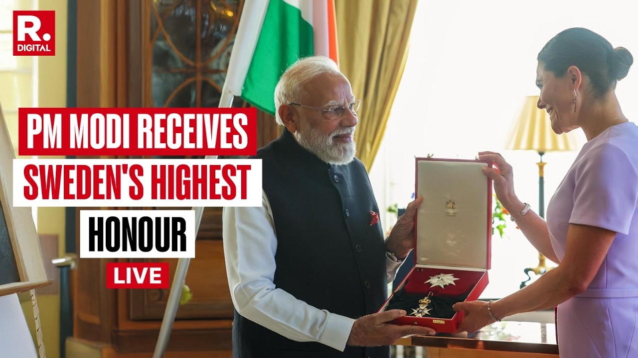 LIVE: PM Modi Honored With Sweden's Prestigious Royal Order Of The Polar Star | India-Sweden Ties