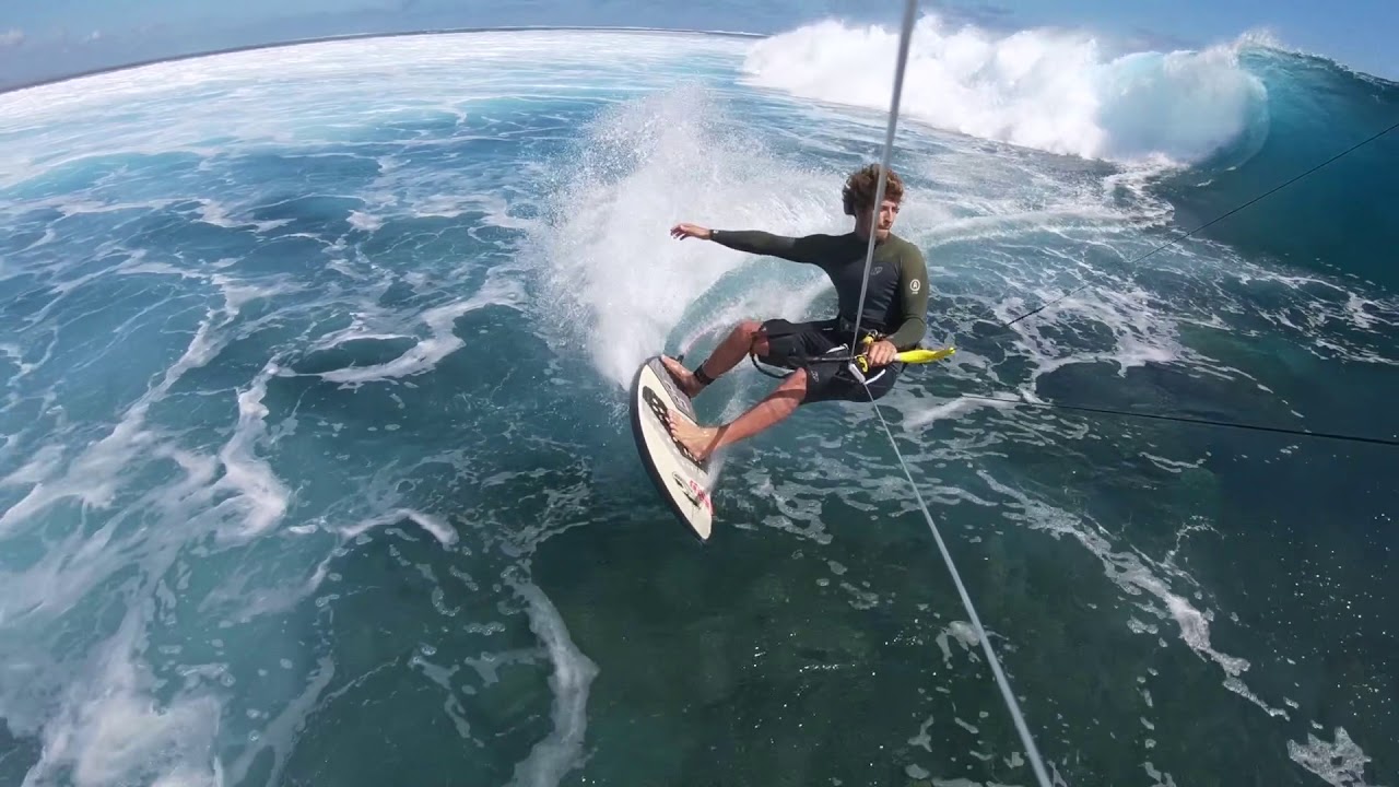 Keahi de Aboitiz takes on Cloudbreak, Fiji (Cabrinha Kitesurfing)