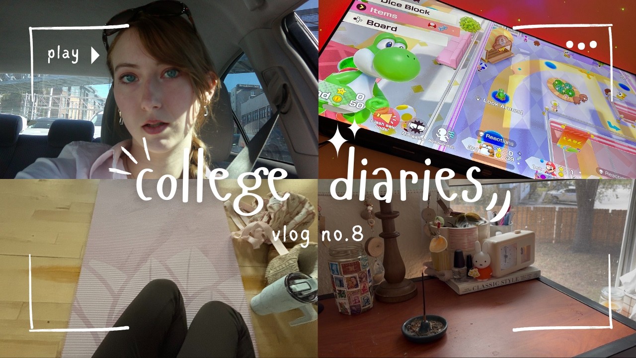 Productive College Days 📖 studying, friends, and resets 😌💖