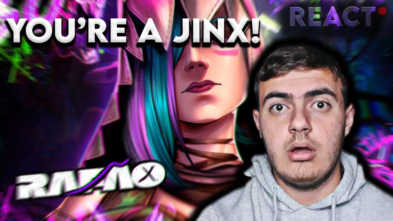Português Reagindo a You're a Jinx | Rafão | Jinx (Arcane) Feat. ‪@HalaCG‬