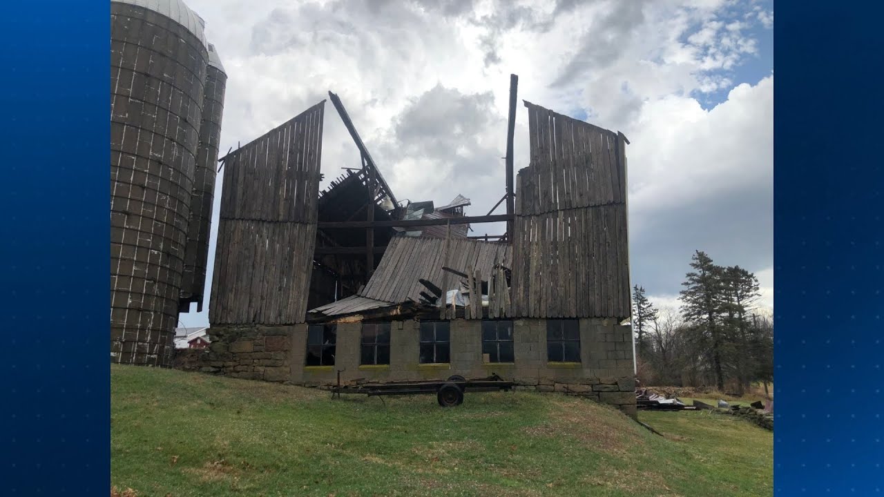 Strong storms tear apart roof of century-old barn in Butler County