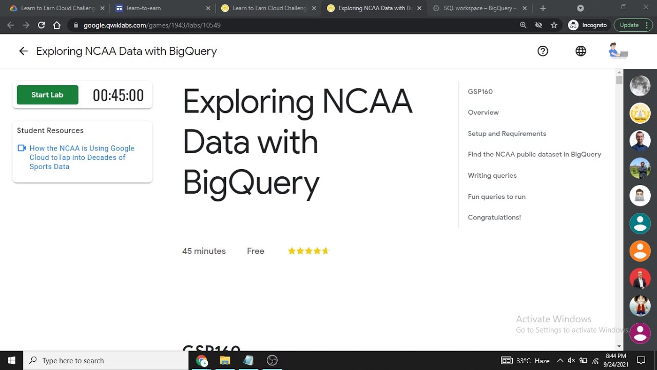 Exploring NCAA Data with BigQuery | Learn to Earn Cloud Challenge: Data | 2021