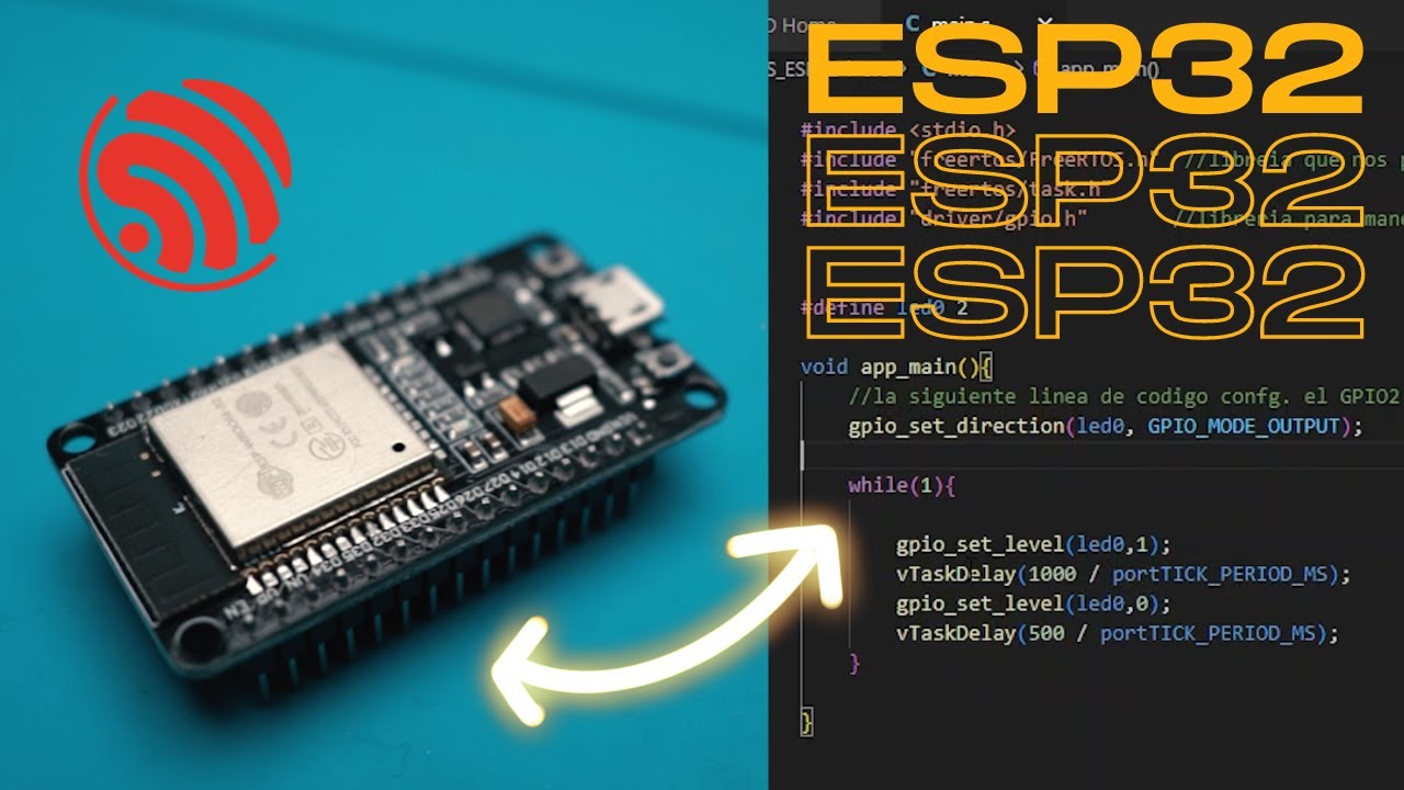 Salidas digitales con ESP32 🛠|💡 Blink con ESP32 en C 💡