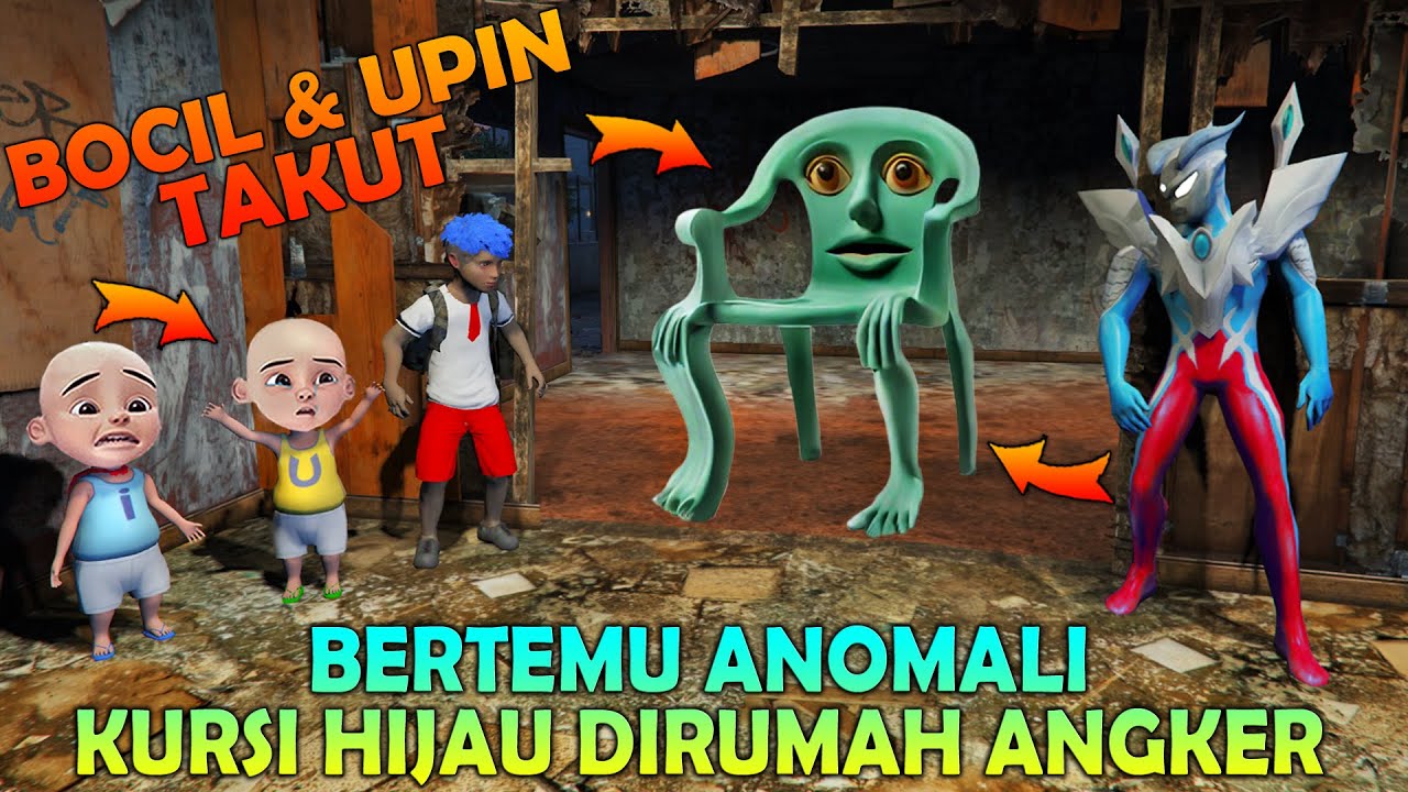 BERTEMU PENAMPAKAN ANOMALI KURSI HIJAU, BOCIL & UPIN PANIK - GTA 5 BOCIL SULTAN