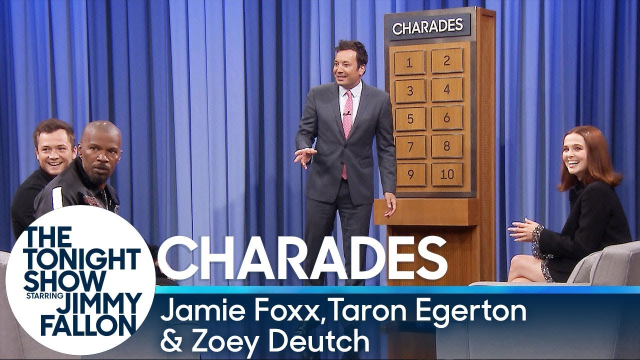 Charades with Jamie Foxx, Taron Egerton and Zoey Deutch