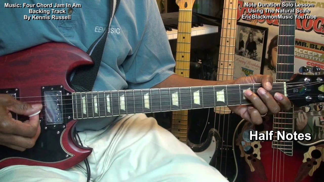 Note Value Lesson Using The Natural Scale Guitar Solo Tutorial EEMusicLIVE