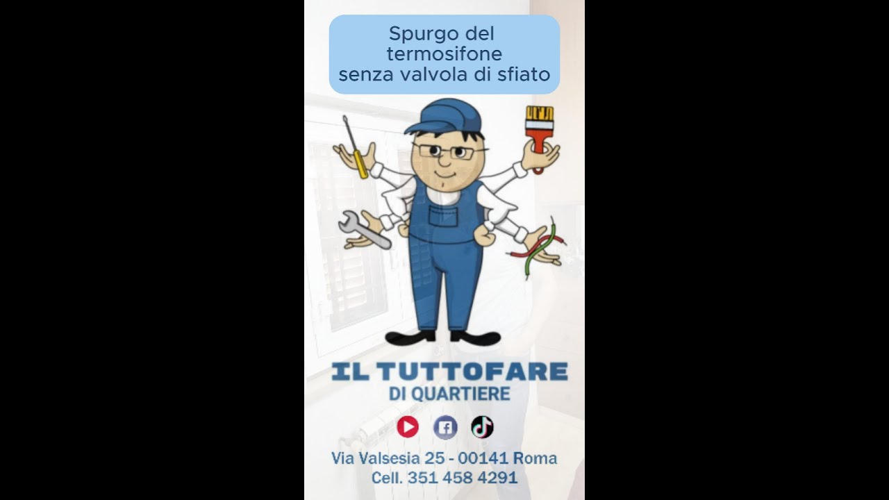 Spurgo termosifoni privi di valvola di sfiato #termosifoni #spurgo #faidate #idraulica #casa #tips