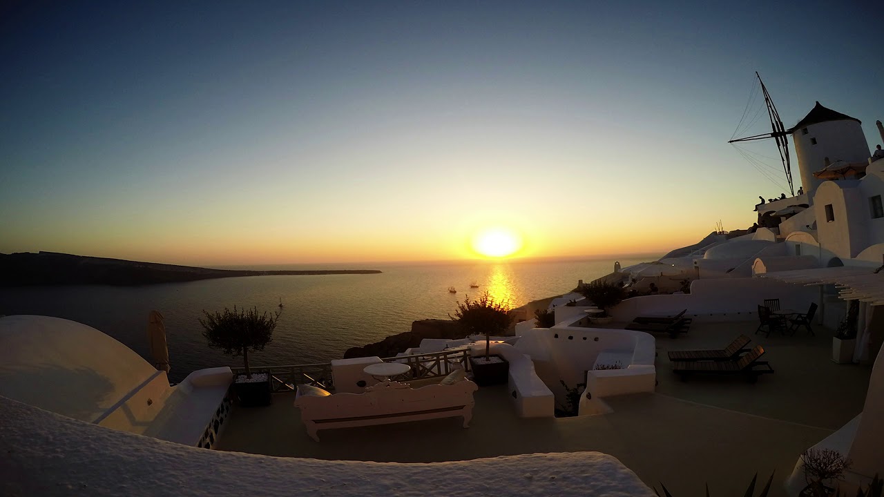 Santorini - Sunset from Oia - Timelapse 4k