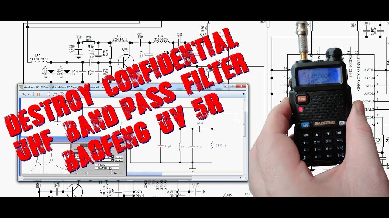 UHF Band-Pass filter Baofeng UV-5R