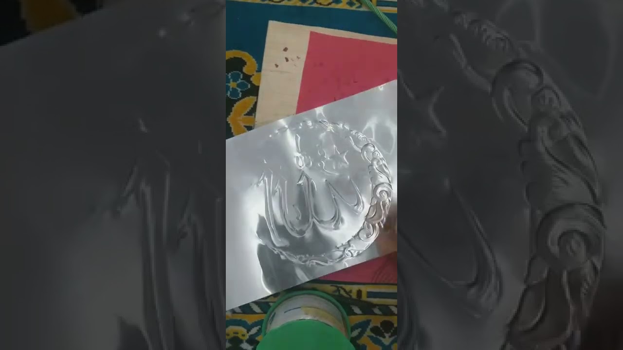 Tutorial Relief Kaligrafi Arab, bahan Aluminium , ketebalan 0,18 mm..oleh wusriyanto
