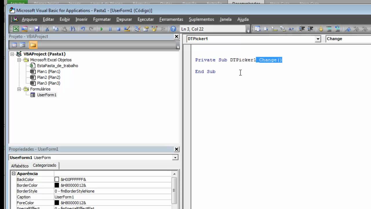 DTPicker   Controle de Data VBA   Dicas VBA