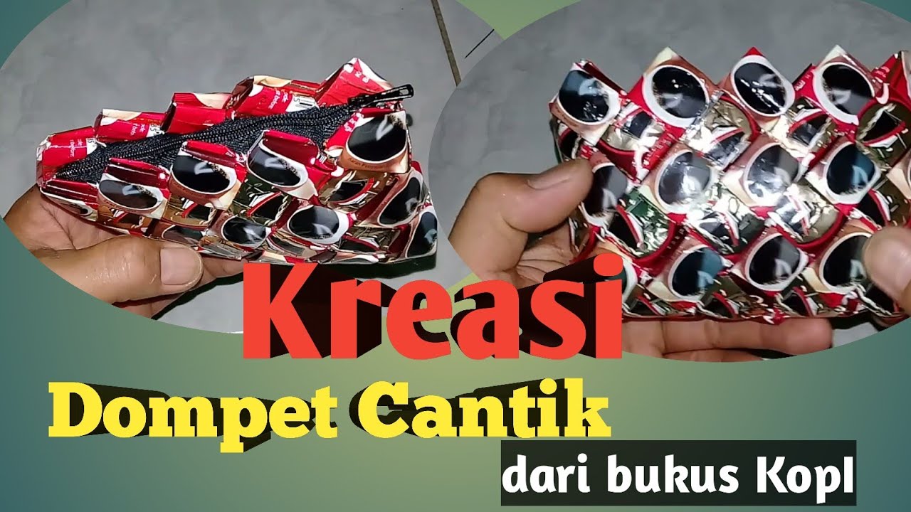Cara membuat dompet dari bungkus kopi | manfaat limbah plastik