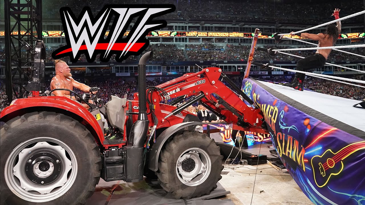 WWE SummerSlam 2022 WTF Moments | Brock Lesnar Lifts Ring With Tractor, Bayley & Others Return