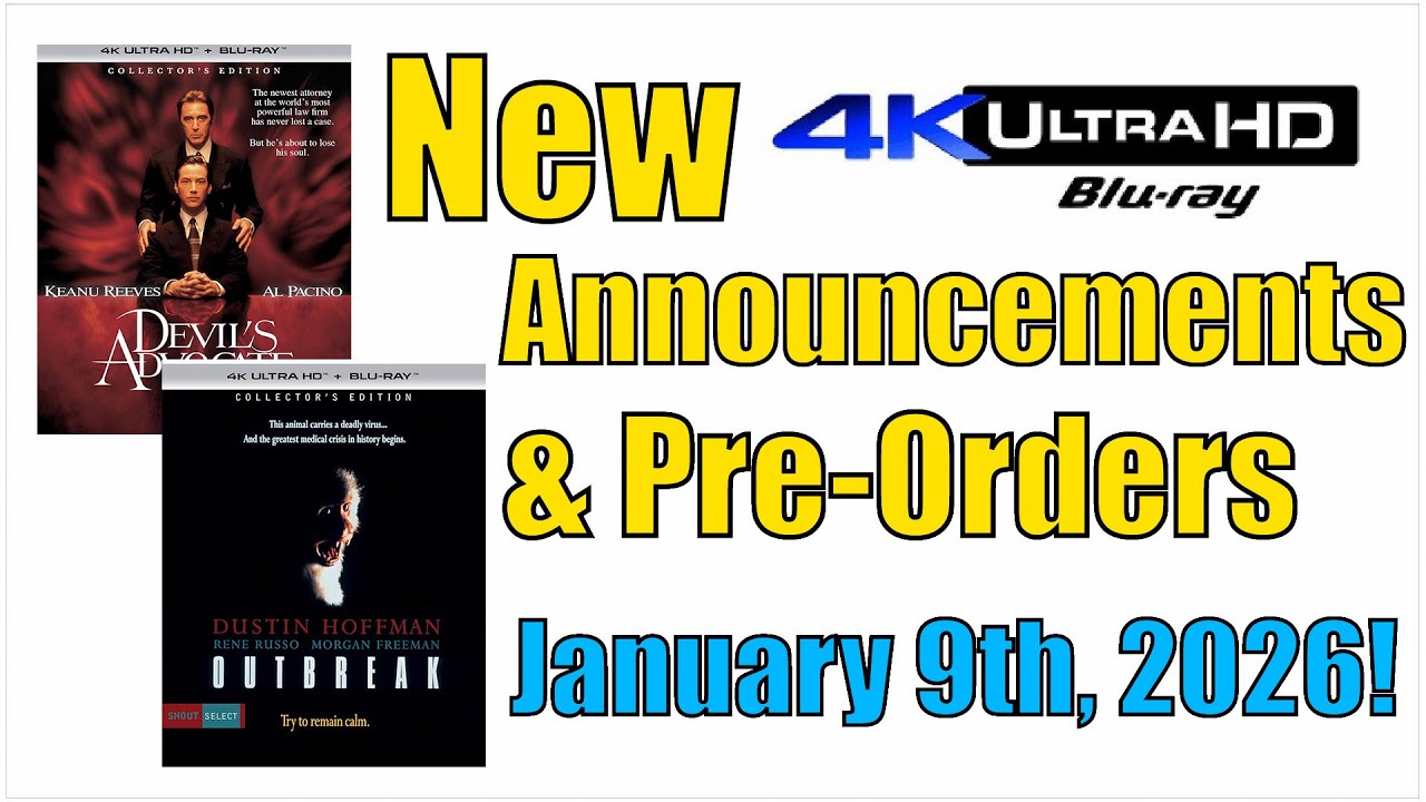 Анонс новых 4K UHD Blu-ray дисков и предварительные заказы на 9 января 2026 года!