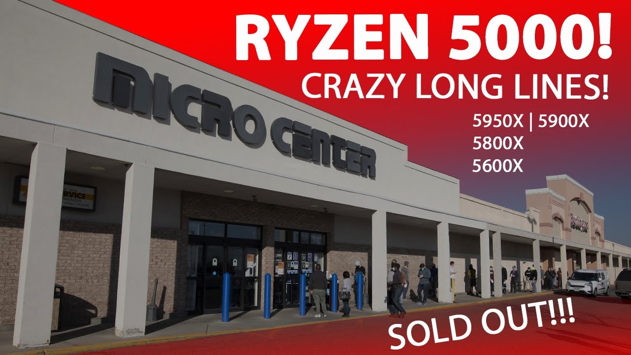 AMD RYZEN 5000 RELEASED INTO WILD! Crazy long lines, sold out in minutes!