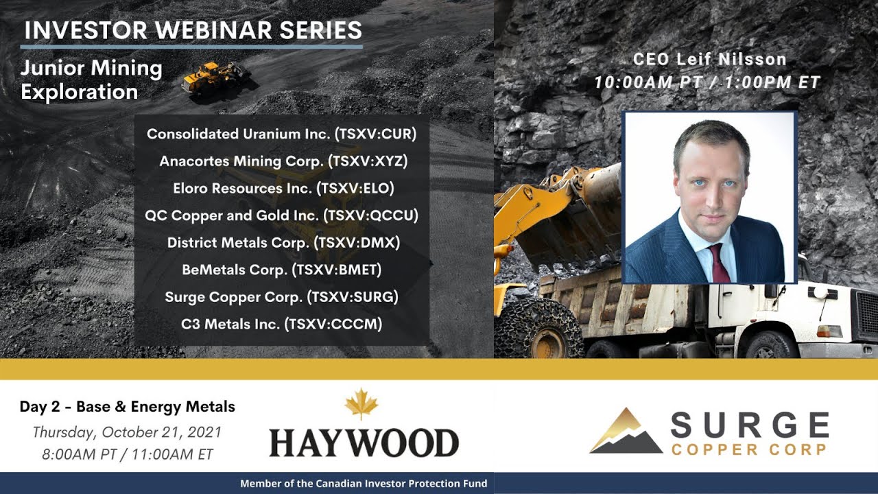 Surge Copper | Investor Webinar Hosted by Haywood Securities