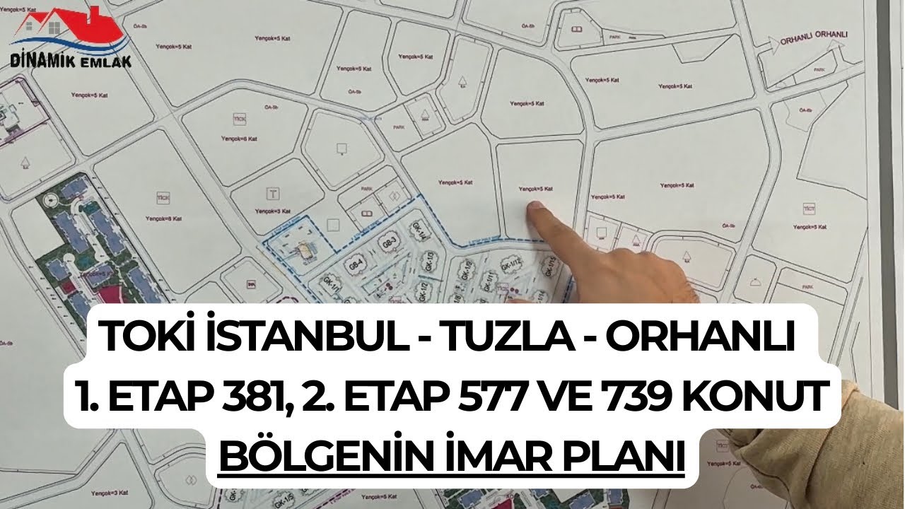 TOKİ Tuzla Orhanlı 1. Etap 381, 2. Etap 577 ve 739 Konut Projeleri | Bölgenin İmar Planı