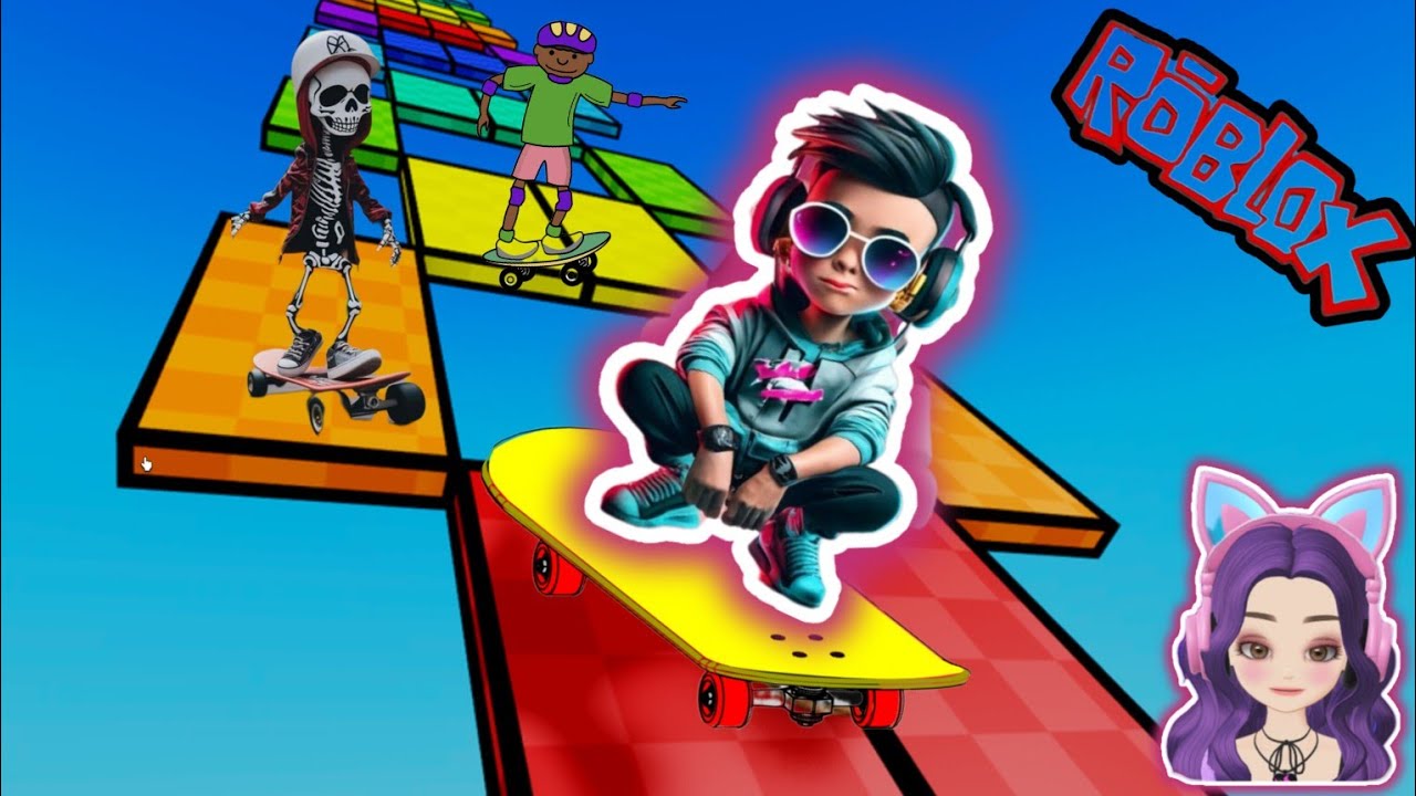تحدى باركور لوح التزلج فى🛹🏂🏂 روبلكس _ ROBLOX Skateboard
