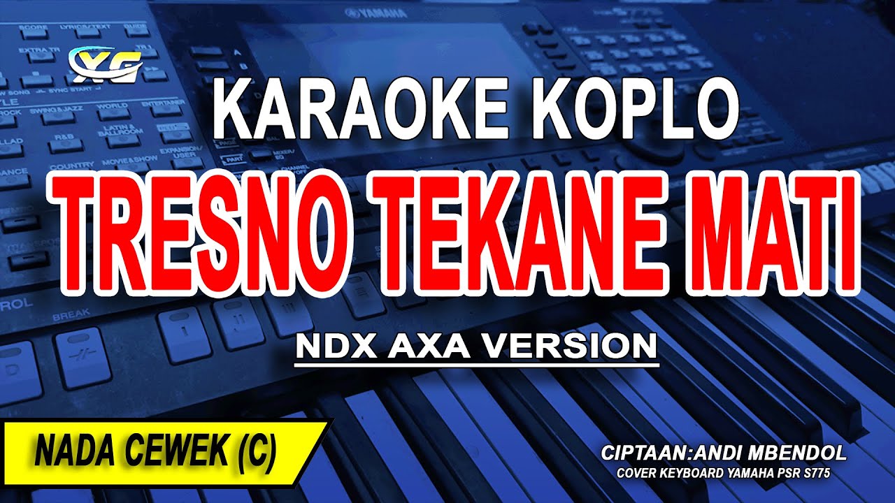 TRESNO TEKANE MATI - Karaoke Koplo Nada Wanita (NDX AXA VERSION)