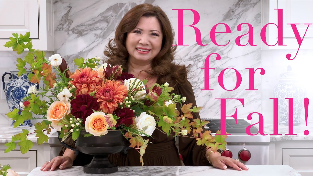Spectacular FALL Arrangement Featuring Giant Dahlias!