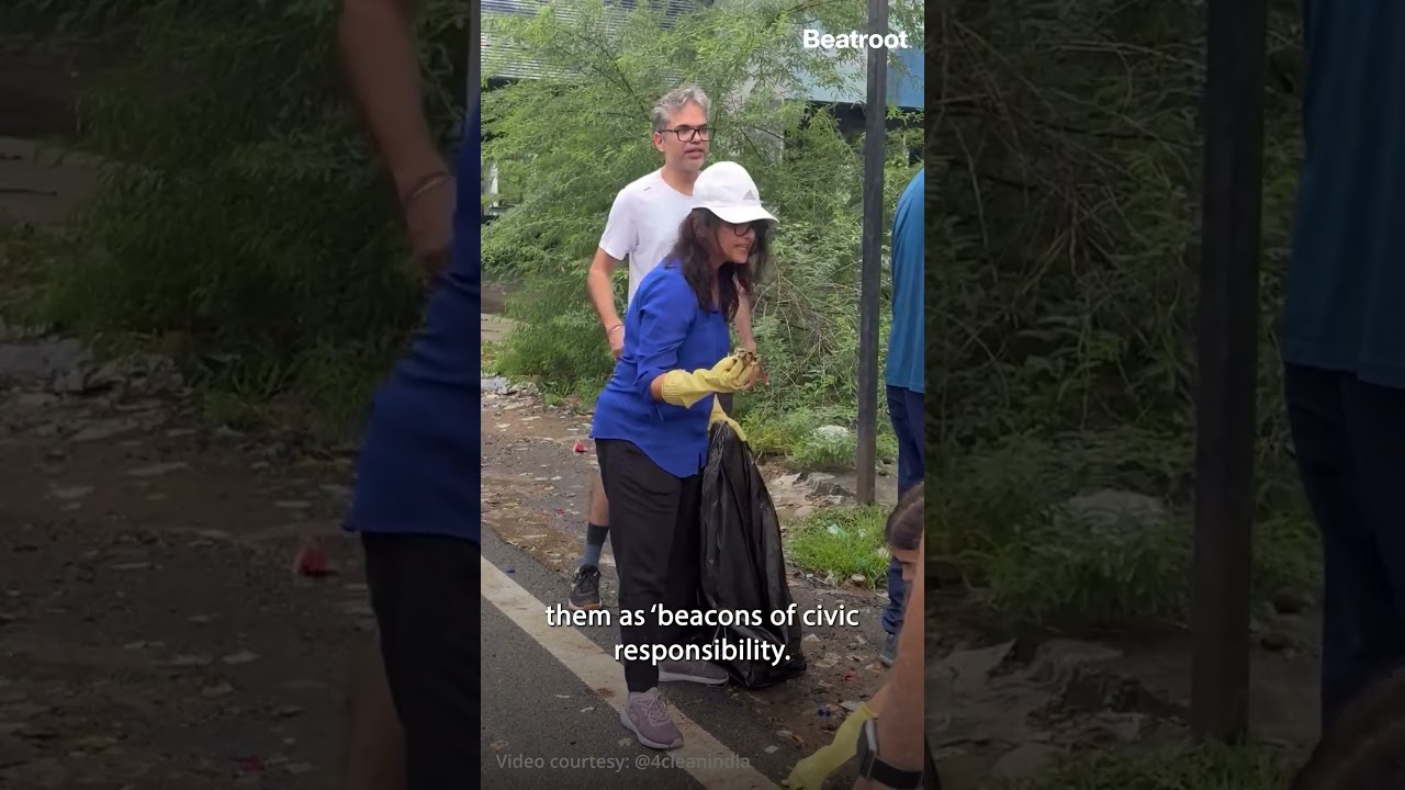 Foreigners in Gurugram carry on the cleanliness drive launched for Independence Day. #shorts