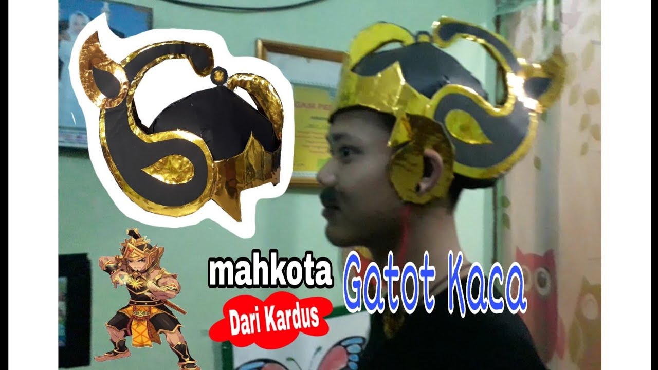 CARA MEMBUAT ❗ Topi / Helm / Mahkota GATOT KACA dari kardus.... mantap !!!