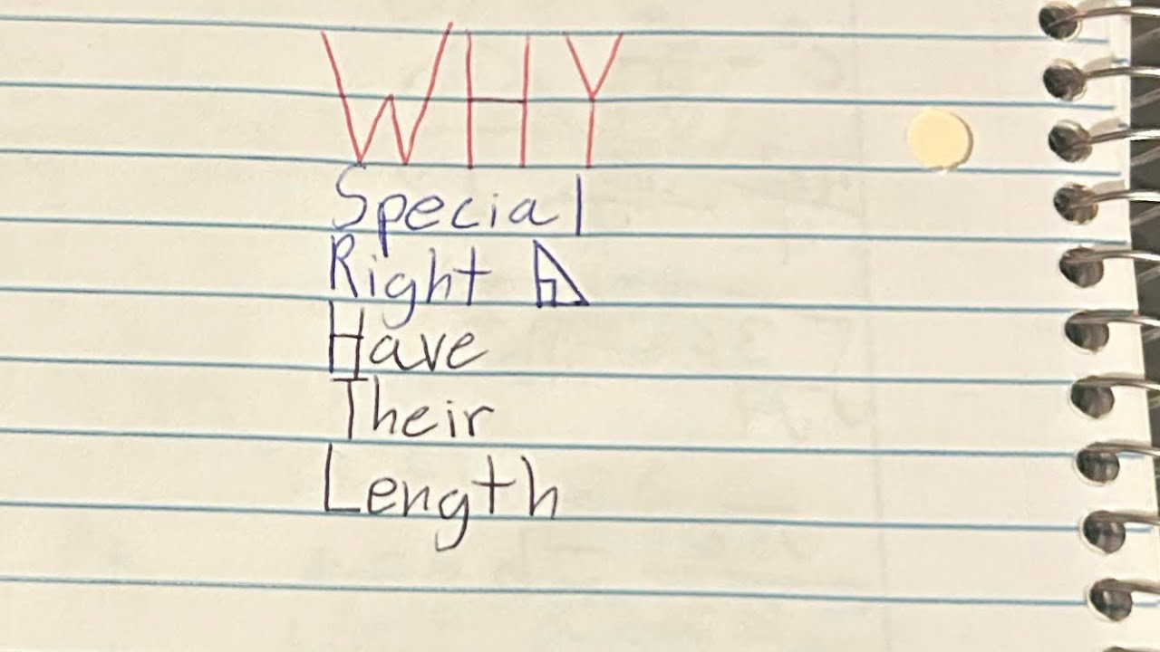 Why Special Right Triangles have their length