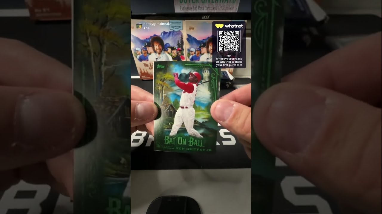 🖼️BOB-A-PALOOZA! Bob Ross 2x Collectors Box Madness featuring 1/1 Auto pull! #baseballcards #shorts