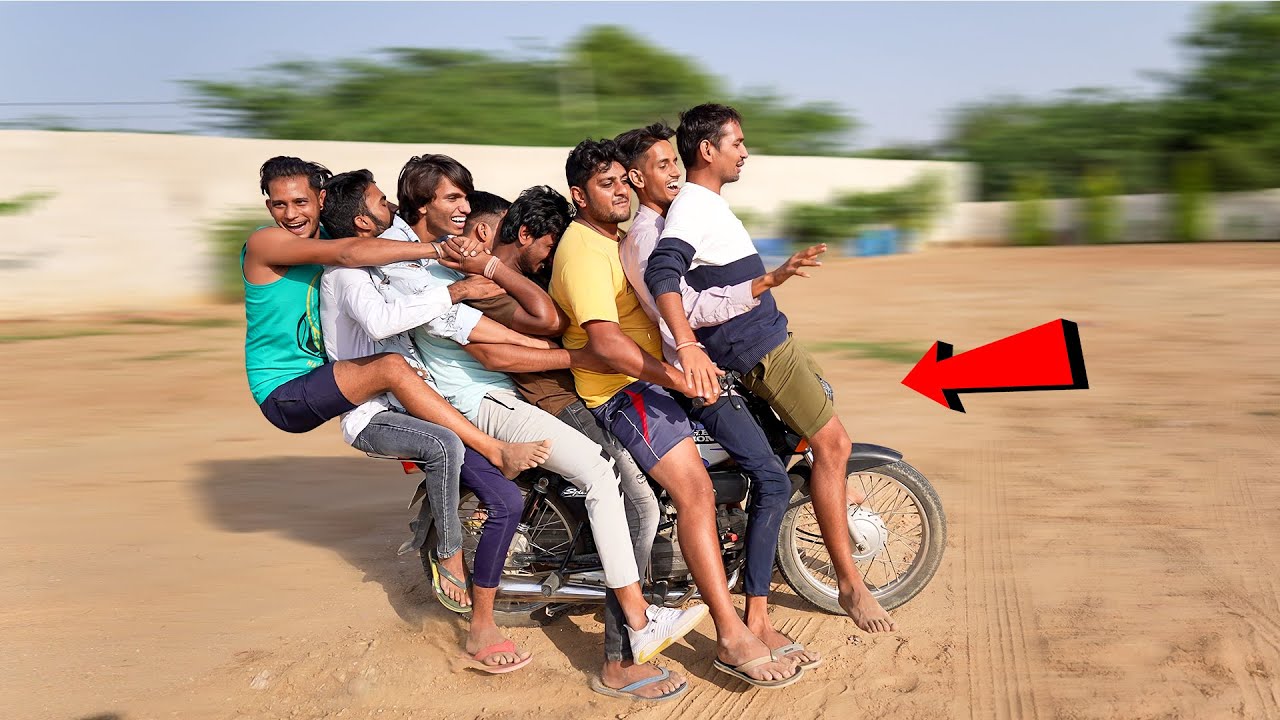1 Bike = How Many People ? 😂