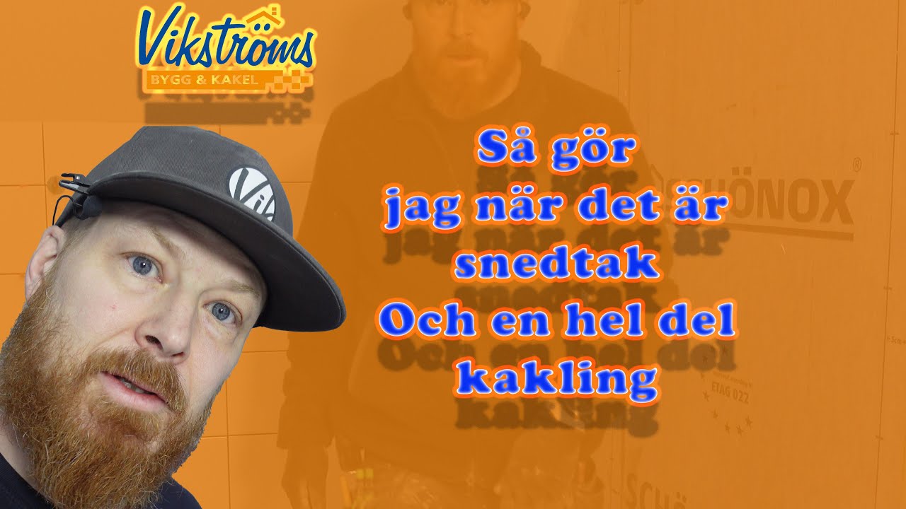 Så gör jag när det är snedtak i badrummet
