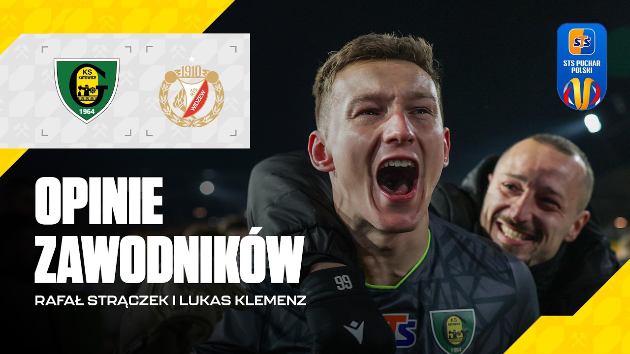 Rafał Strączek i Lukas Klemenz po meczu PP: GKS Katowice - Widzew Łódź 1:1 K [4:2] (03.03.2026)
