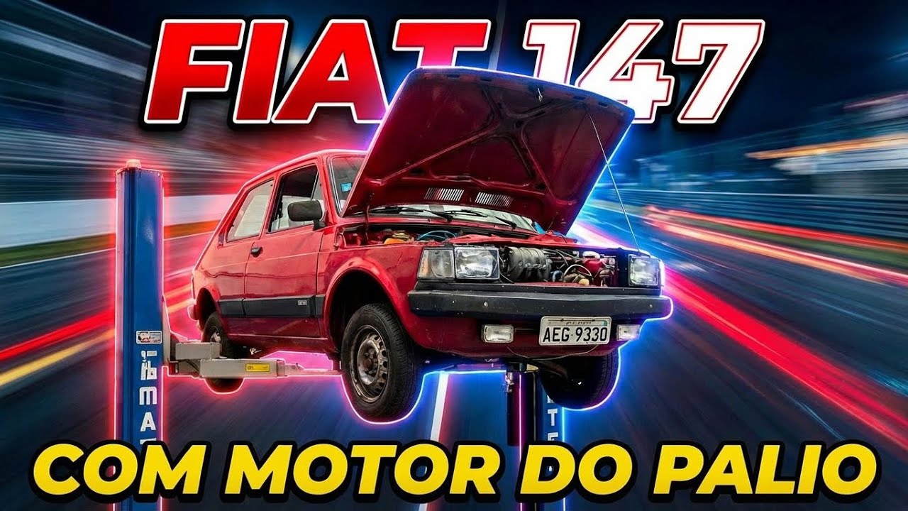 Fiat 147 com motor de Palio. Instalação do Motor!