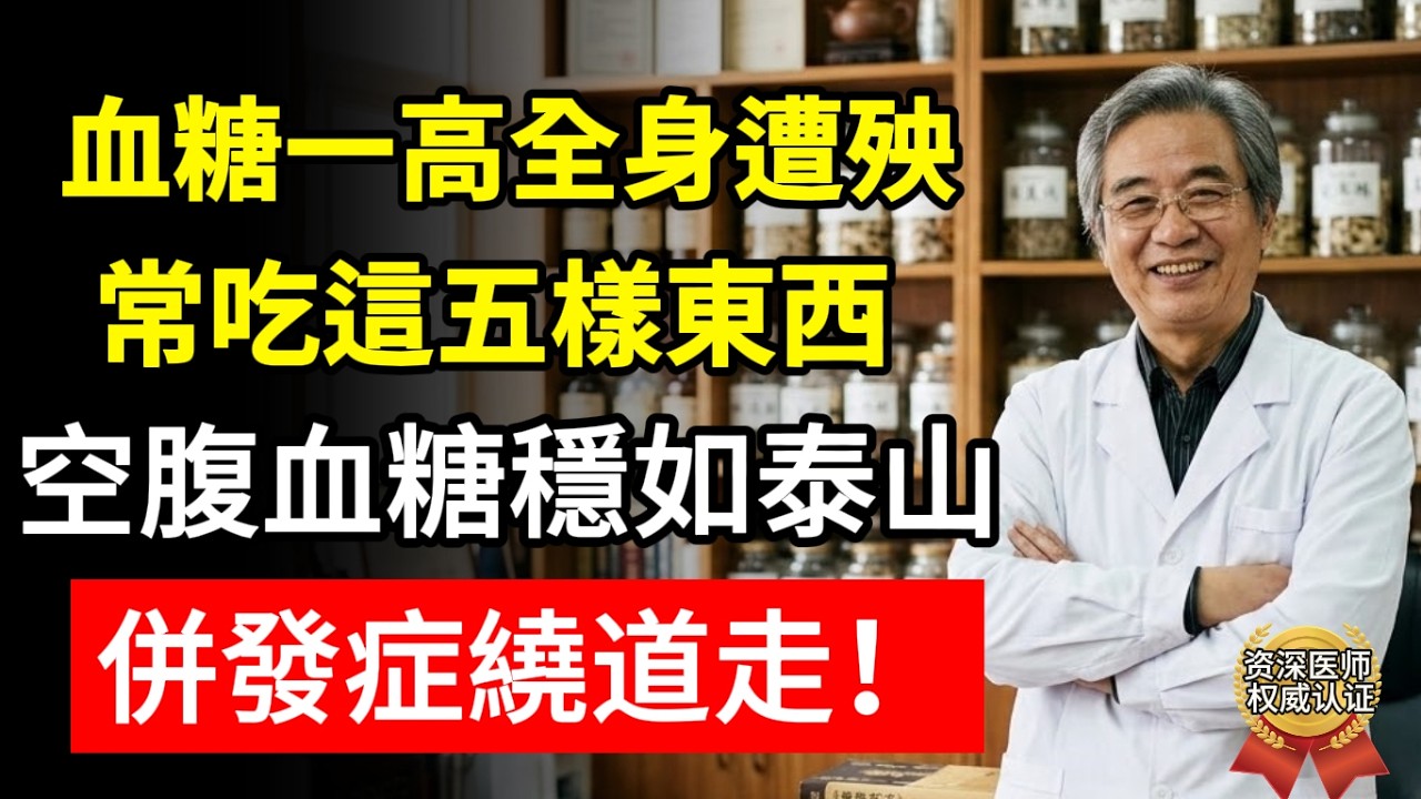 血糖高危害太大了，全身都要遭殃！資深醫師透露：這五種食物是降糖神器，速速保存！#中老年 #降血糖  #食療 #糖尿病 #胰島素