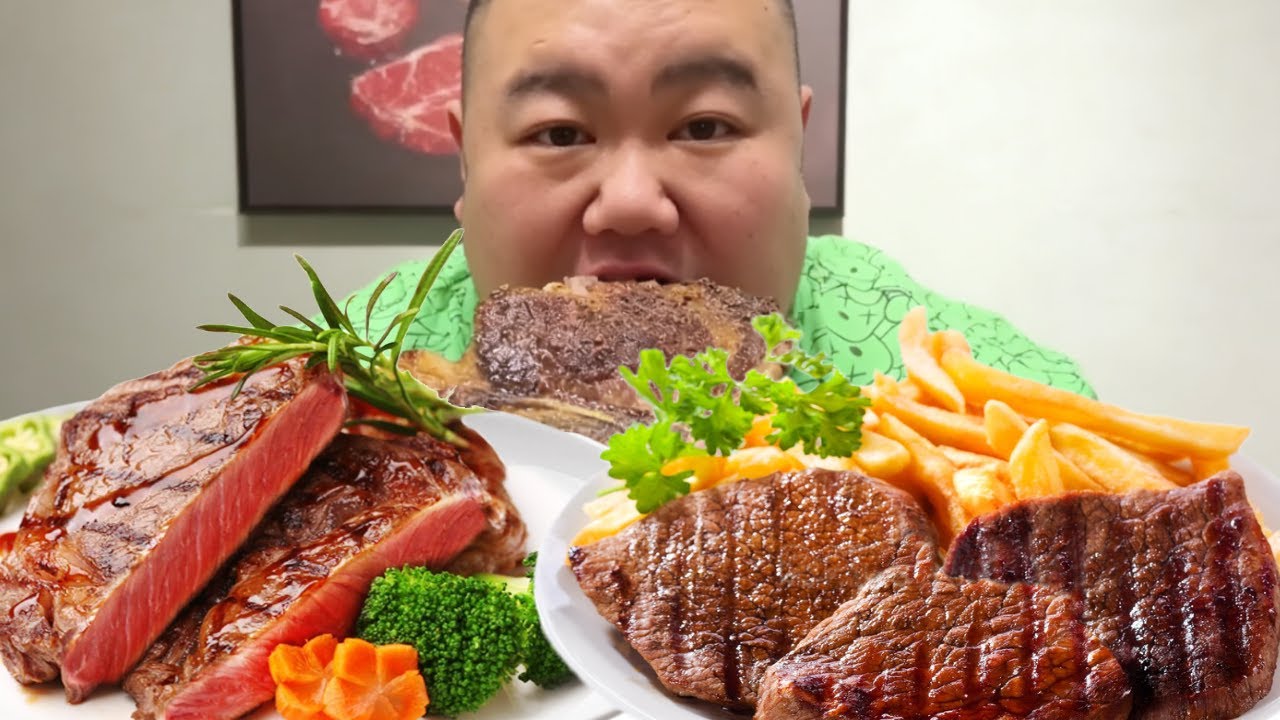 【大胃王挑戰】挑戰 800 元吃戰斧牛排！整塊比臉還大烤得滋滋冒油，上手狂啃滿嘴爆汁太過癮！ ｜Food Challenge【櫻木花胖】
