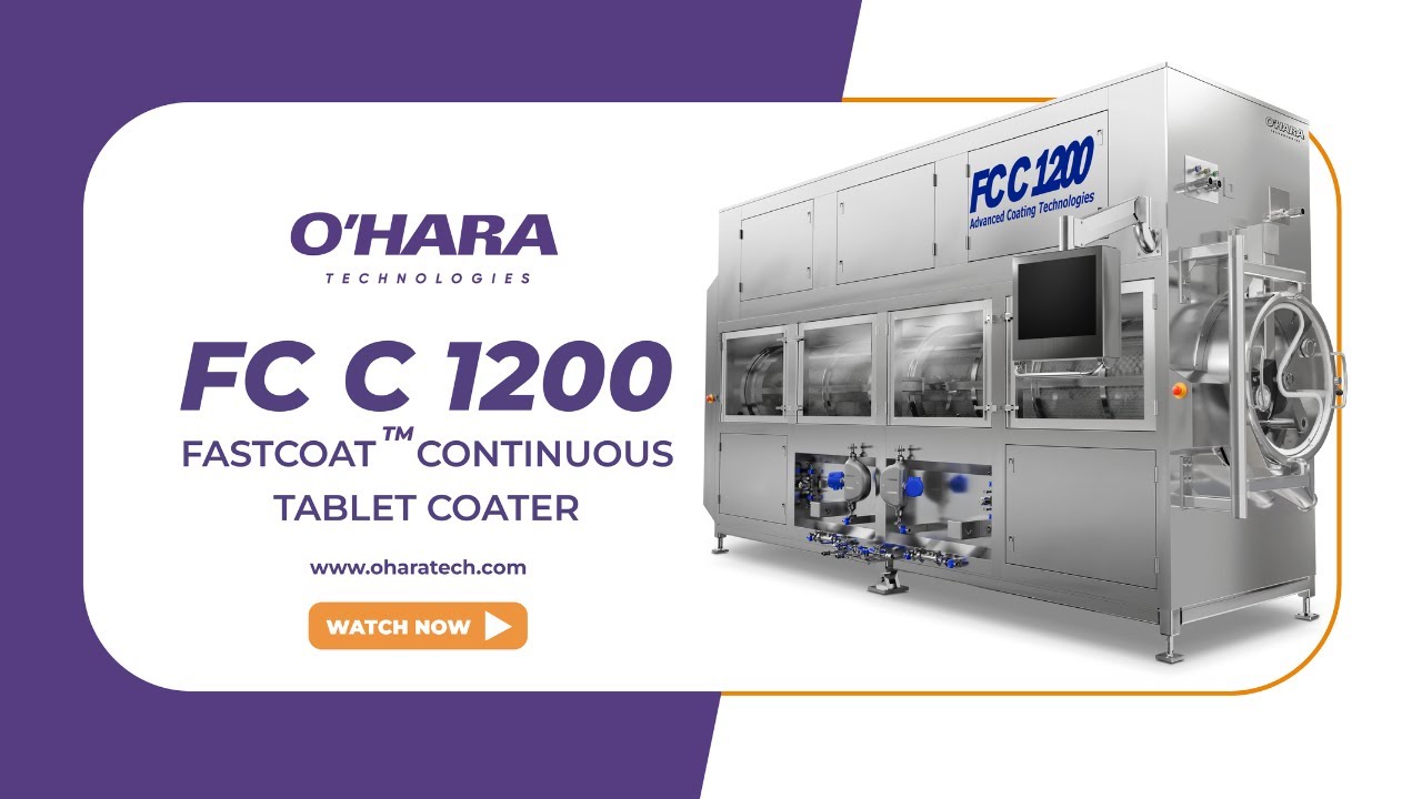 O’Hara FC C 1200 | Fastcoat™ High-Capacity Continuous Tablet Coater