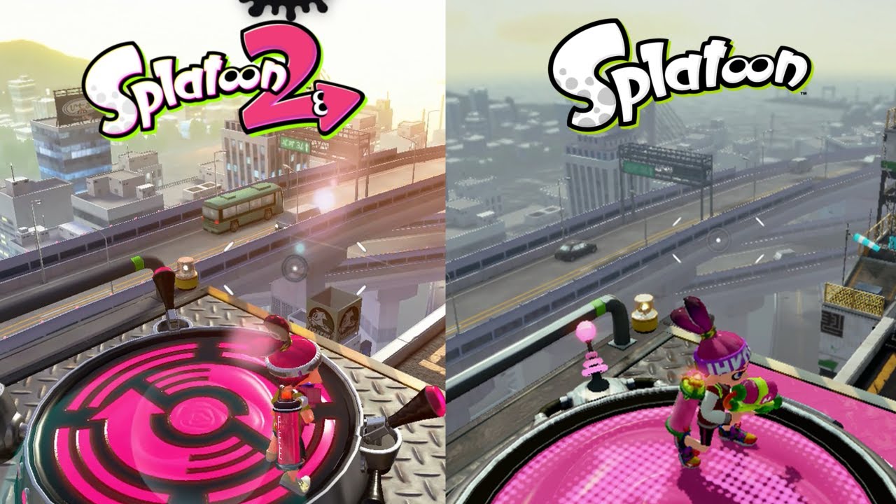 Splatoon 2 VS Splatoon 1 Moray Towers Comparison