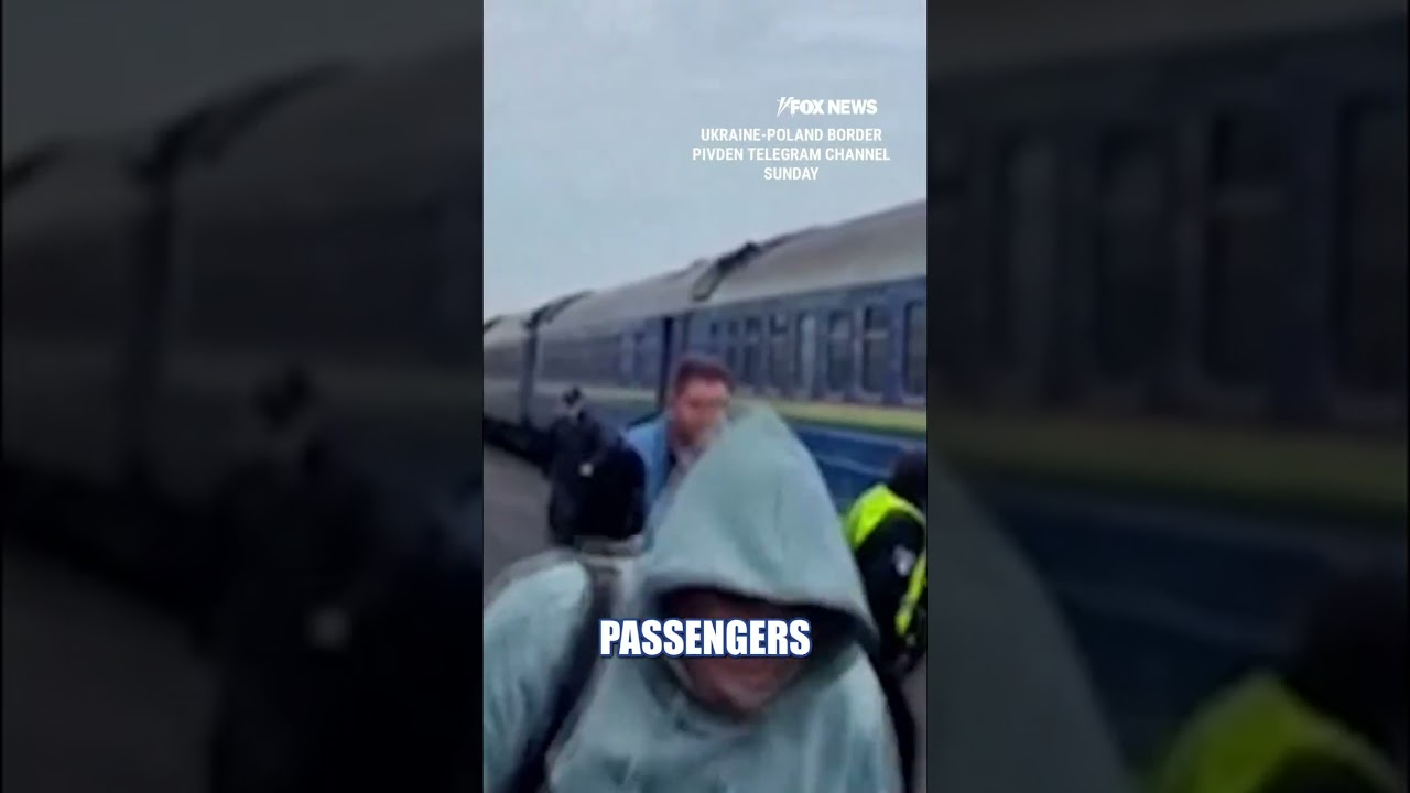 SEE IT: Russian drone STRIKES train near Ukraine-Poland border #foxnews #news #shorts #ukraine
