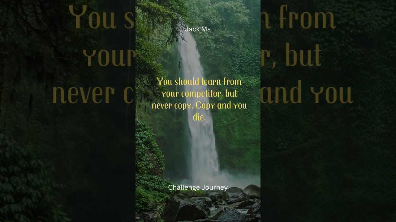 You should learn from your competitor, but never copy. Copy and you die. #challengejourney#shorts