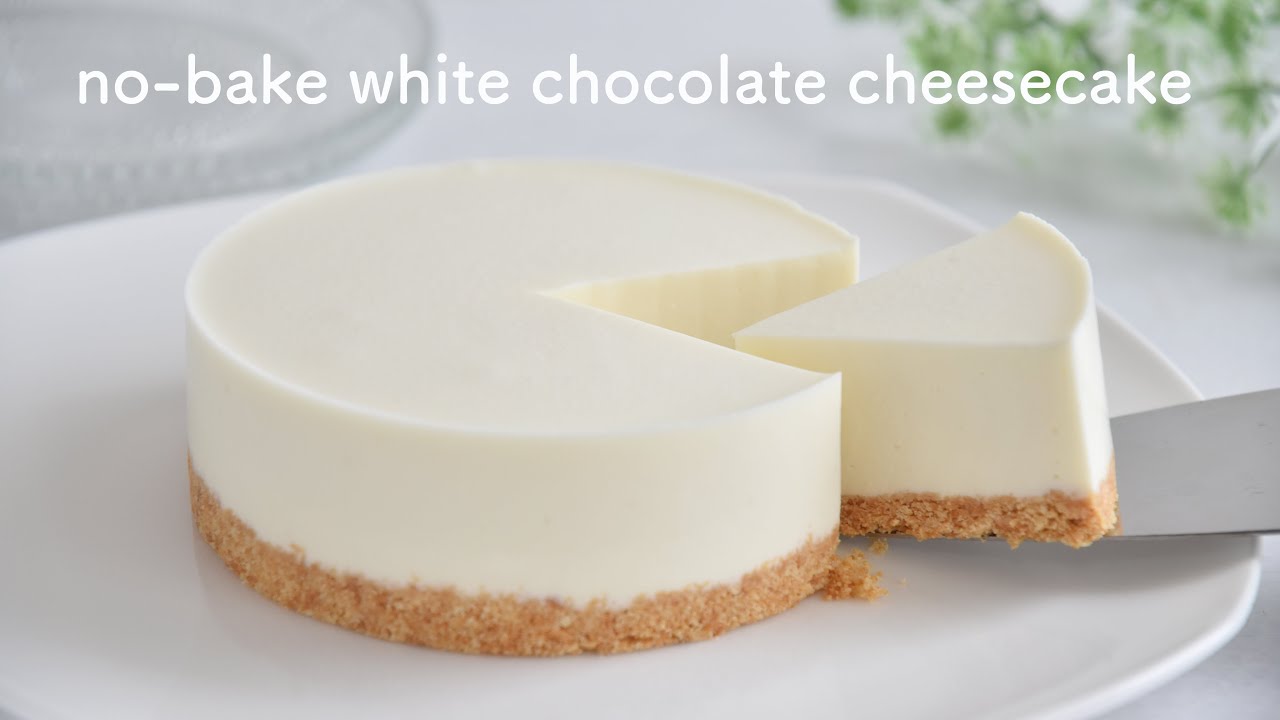 生クリームなしクリームチーズなし/ホワイトチョコのレアチーズケーキの作り方☆ 簡単!ワンボウルでまぜるだけ! 　ホワイトチョコ消費