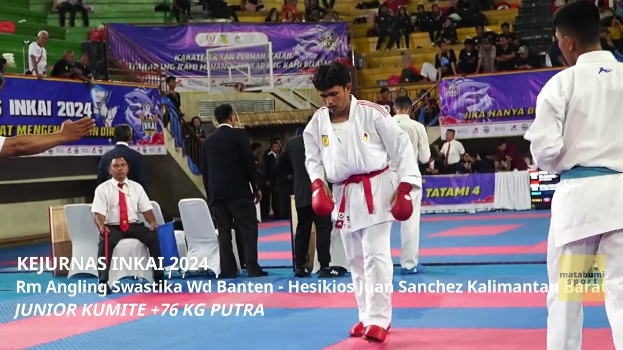 KEJURNAS INKAI 2024 | Rm Angling Swastika Wd VS Hesikios Juan Sanchez | JUNIOR KUMITE +76 KG PUTRA