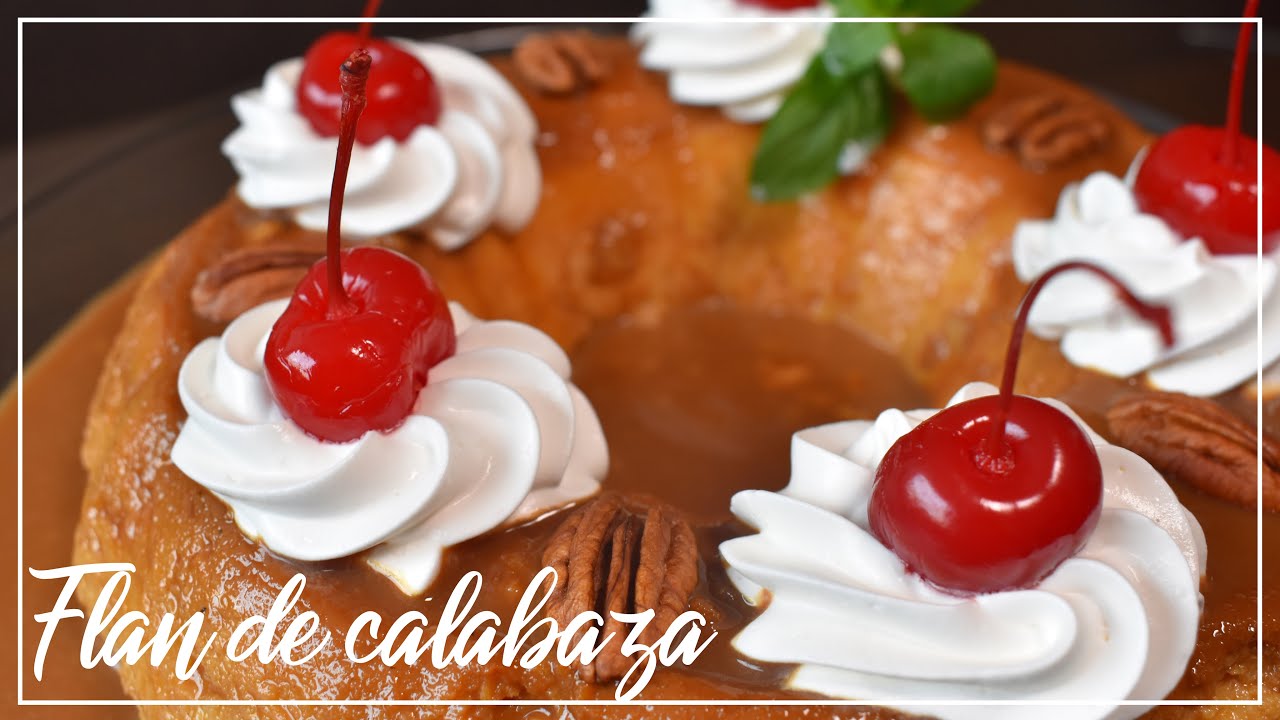 Flan de calabaza. Receta práctica explicada paso a paso. Con calabaza natural.