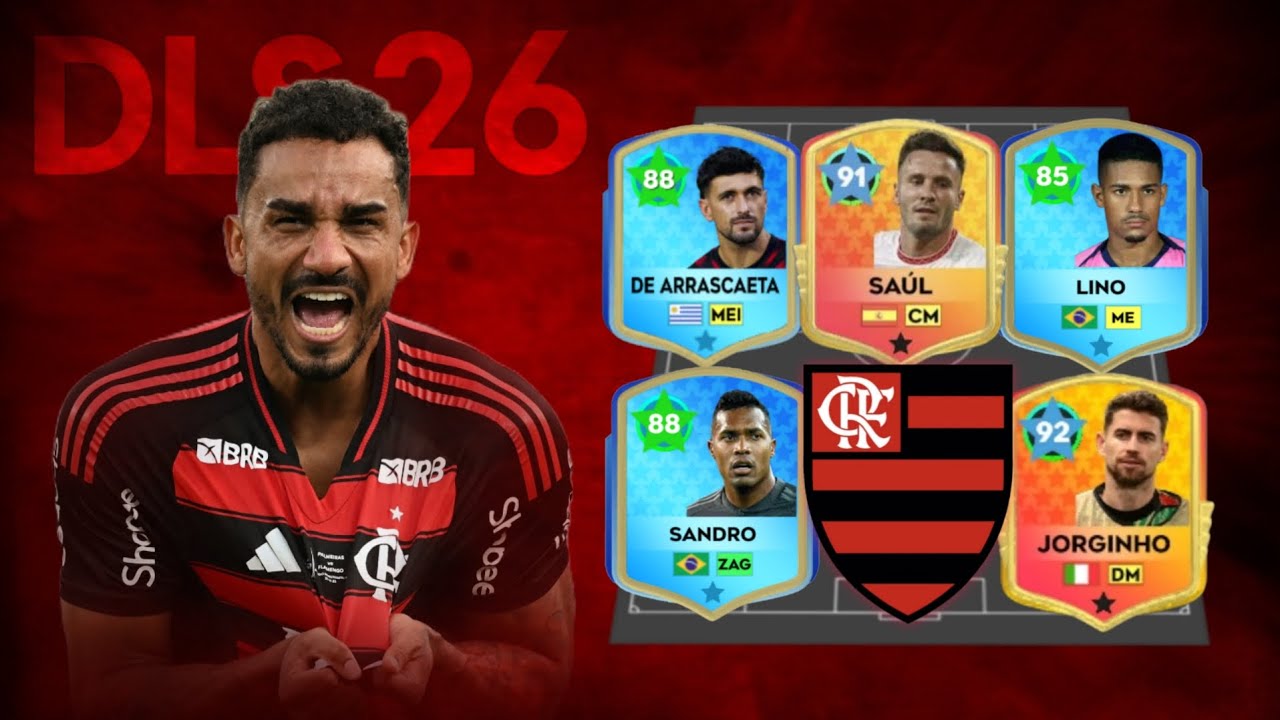 É O MENGÃO !! Usei o Time Brasileiro MAIS FORTE do DLS 26 🔴⚫