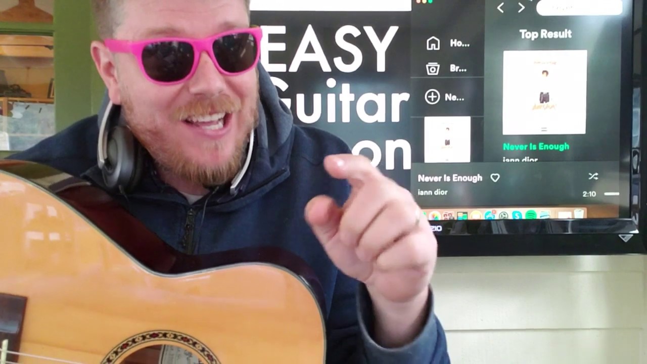 How To Play Never Is Enough Iann Dior // guitar lesson beginner tutorial easy chords