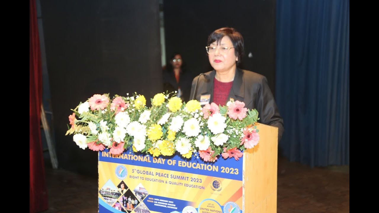 DR ARJUMAND ZAIDI ENUNCIATING ON 5TH GLOBAL PEACE SUMMIT 2023 #YFHRI