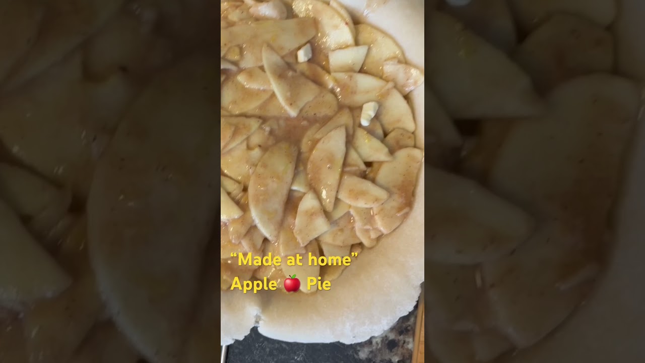 Made at 🏠 Apple 🍎 Pie 🥧 Flakey Crispy Buttery Crust and cinnamon apple 🍏