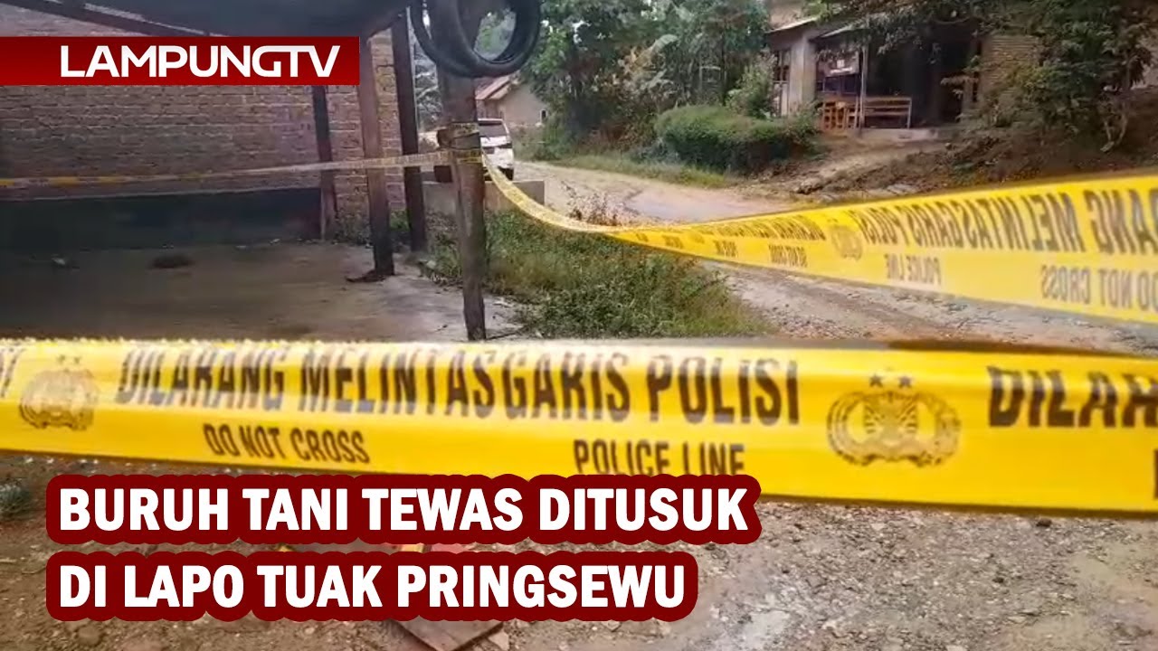 Buruh Tani Tewas Ditusuk di Lapo Tuak Pringsewu