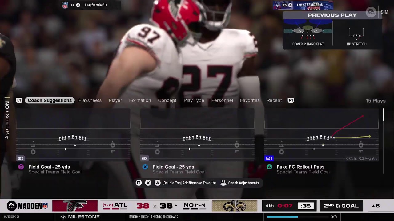 Madden 26 big 32 szn 3 wk 2