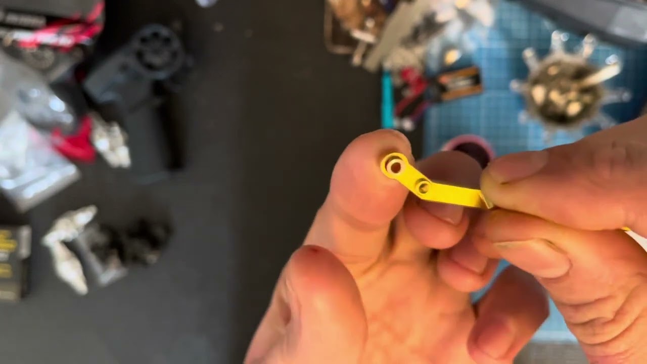 Fcx18 Assembling injora brass high clearance steering link. #fms