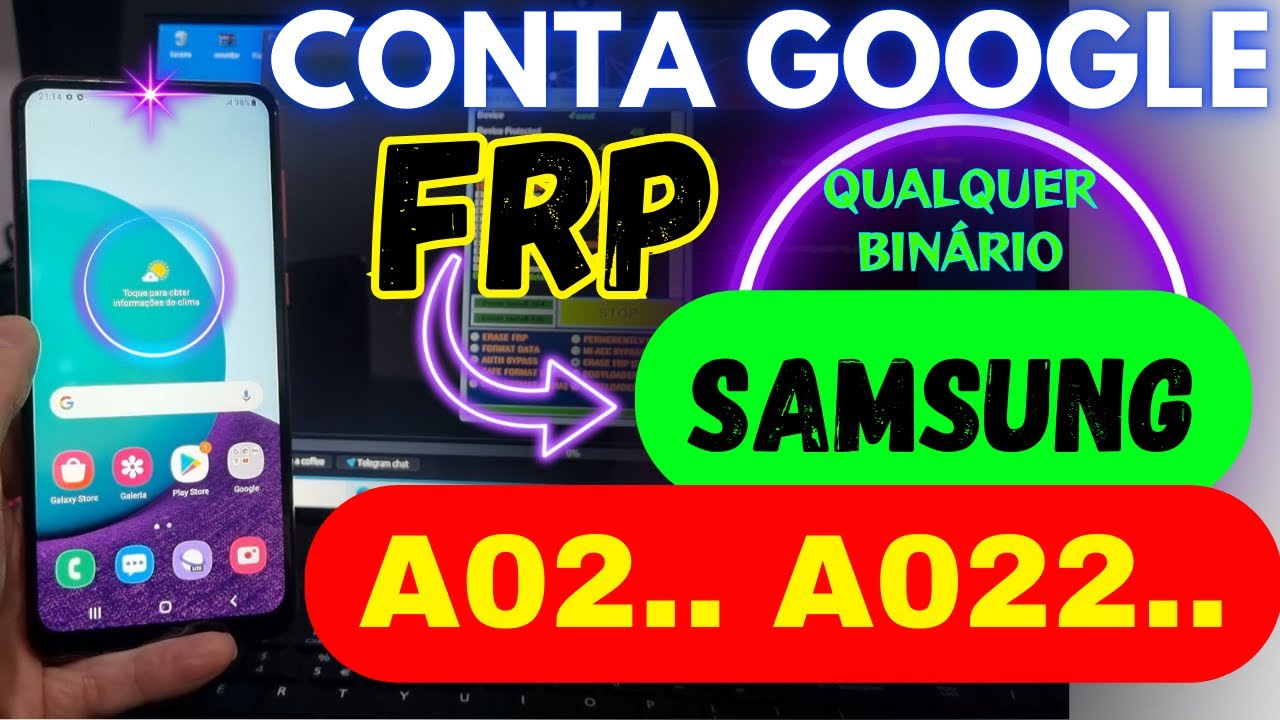 Desbloqueio Conta Google A02 - Android 10,11,12,13 ... #frp #samsung